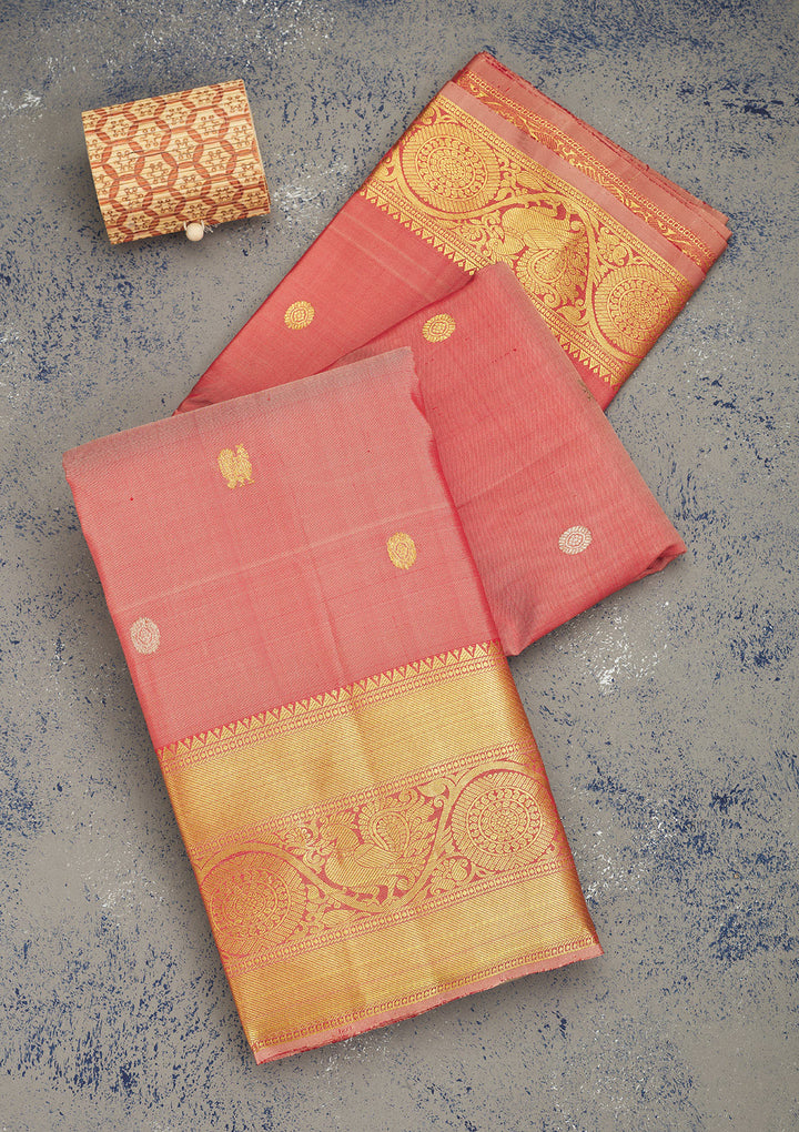 Light Brown Zariwork Pure Silk Saree