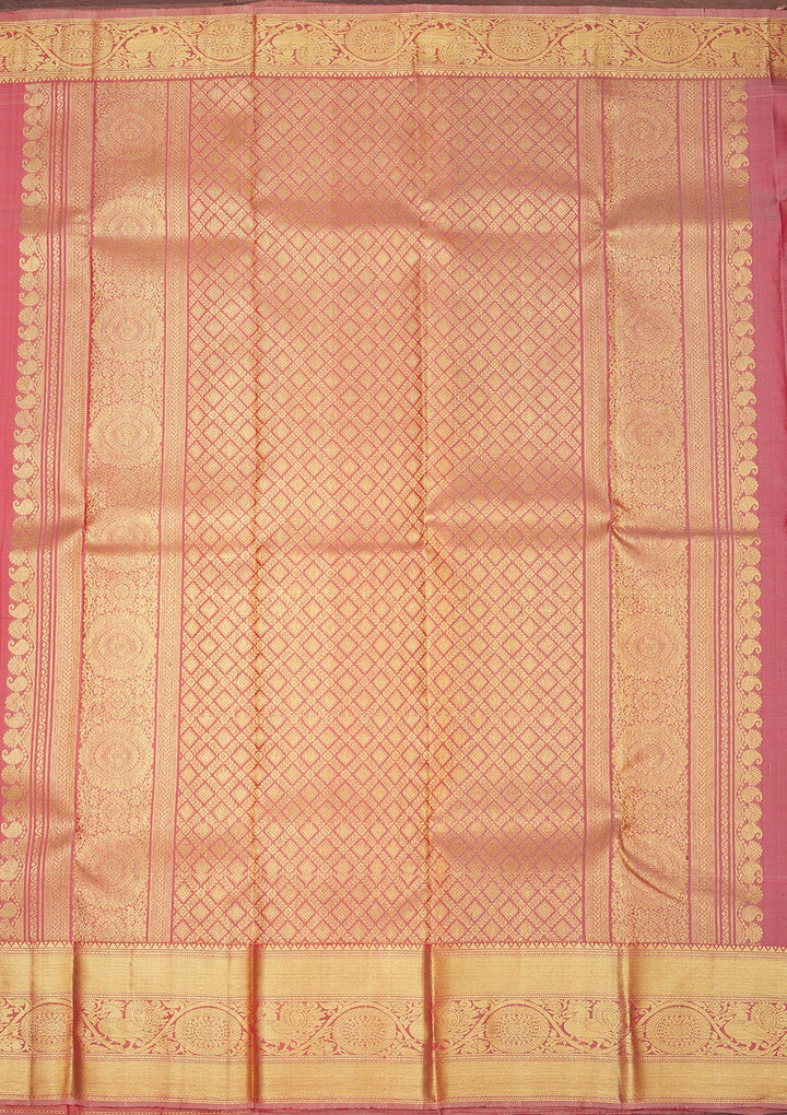 Light Brown Zariwork Pure Silk Saree