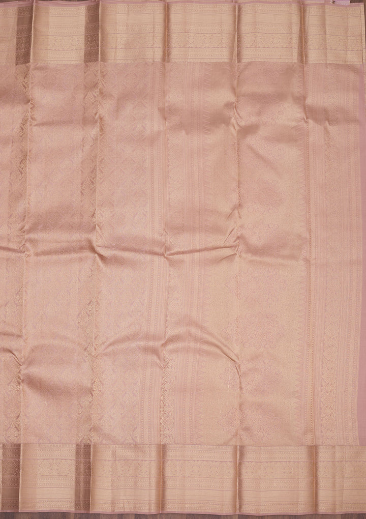 Light Brown Zariwork Pure Silk Saree