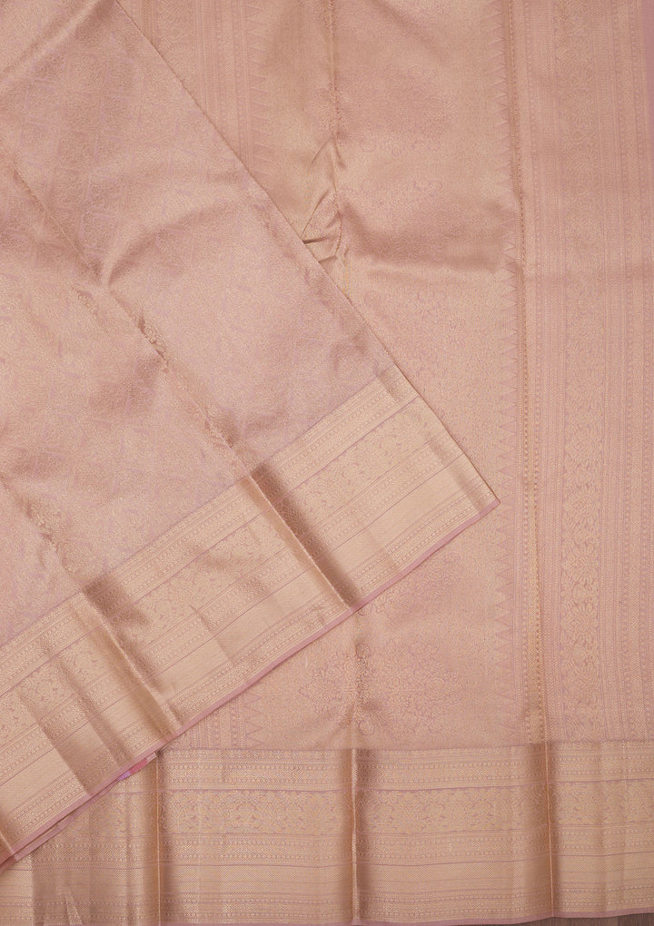 Light Brown Zariwork Pure Silk Saree