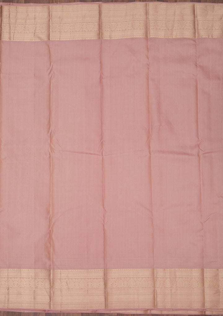 Light Brown Zariwork Pure Silk Saree