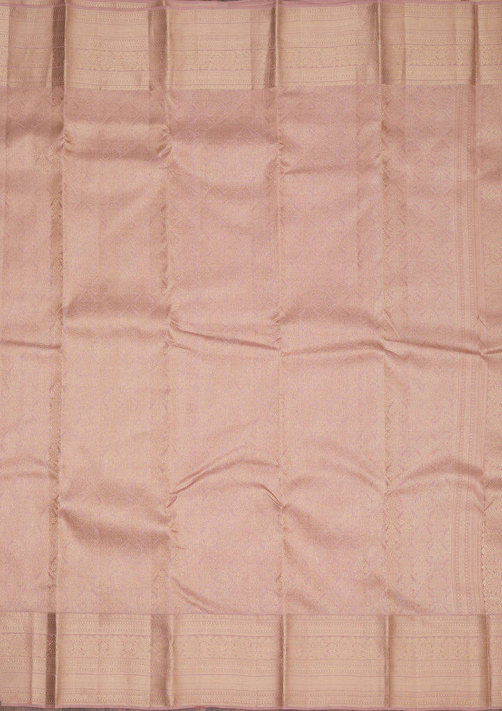 Light Brown Zariwork Pure Silk Saree