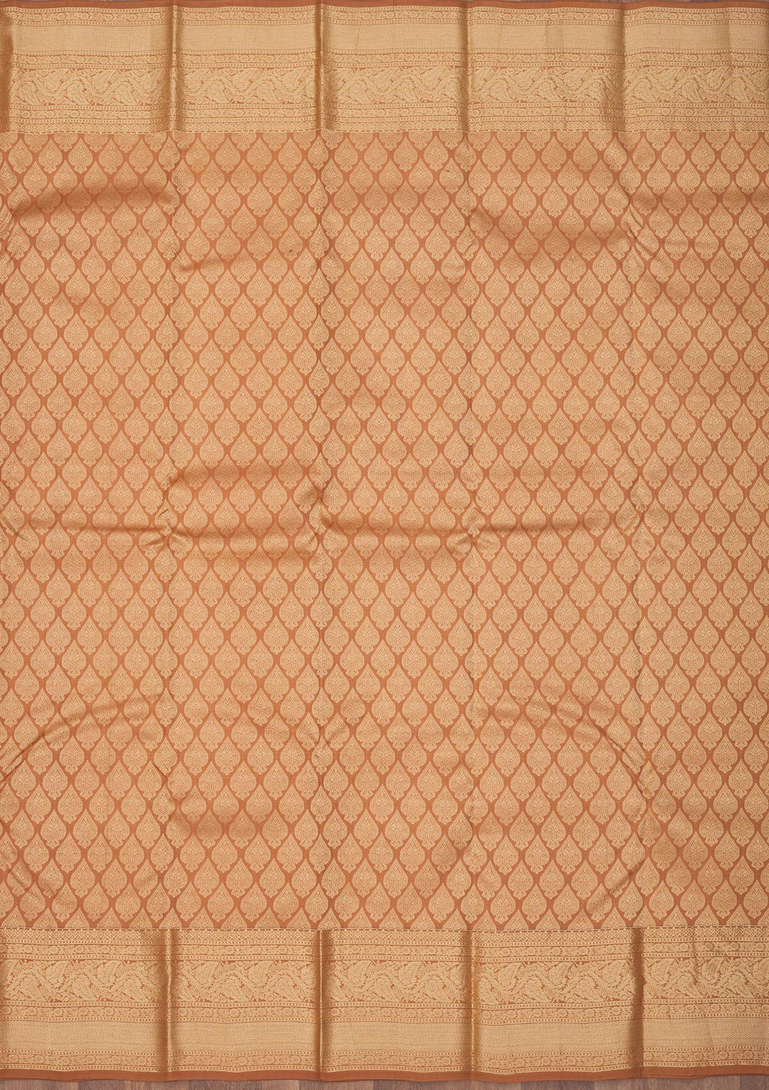 Light Brown Zariwork Pure Silk Saree