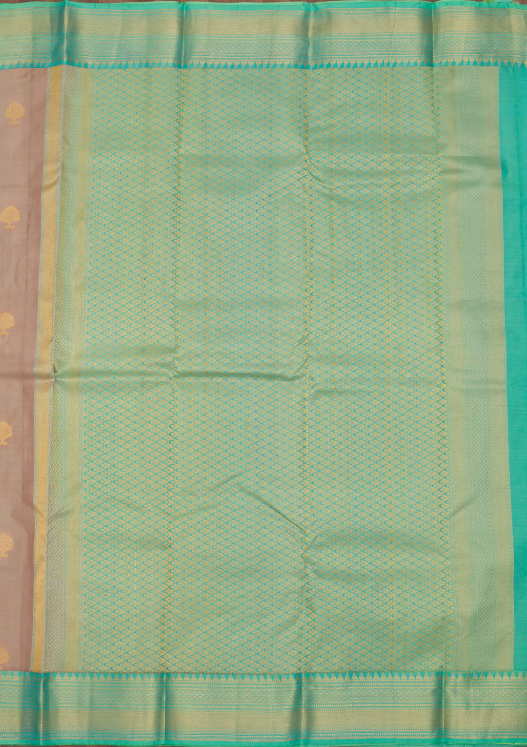 Light Brown Zariwork Pure Silk Saree