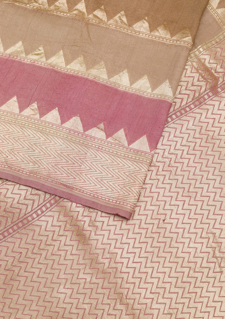 Light Grey Zariwork Pure Silk Saree
