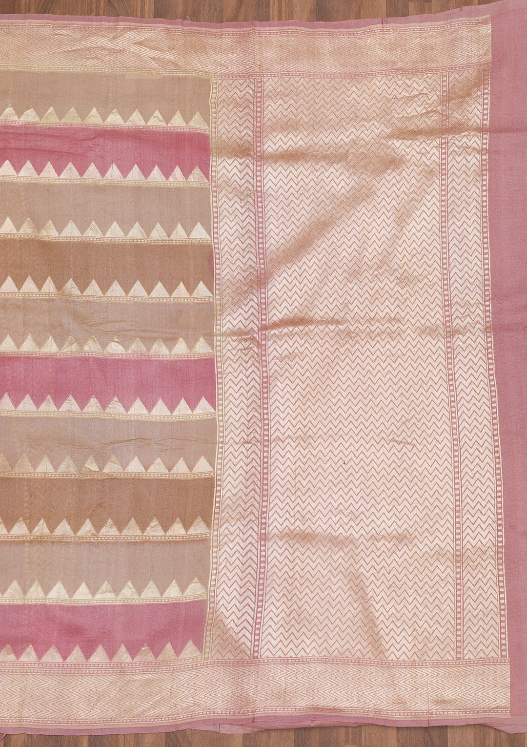 Light Grey Zariwork Pure Silk Saree