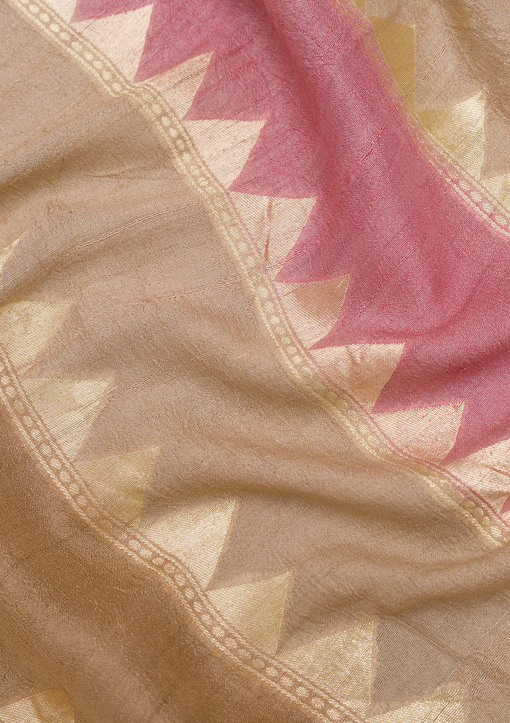 Light Grey Zariwork Pure Silk Saree