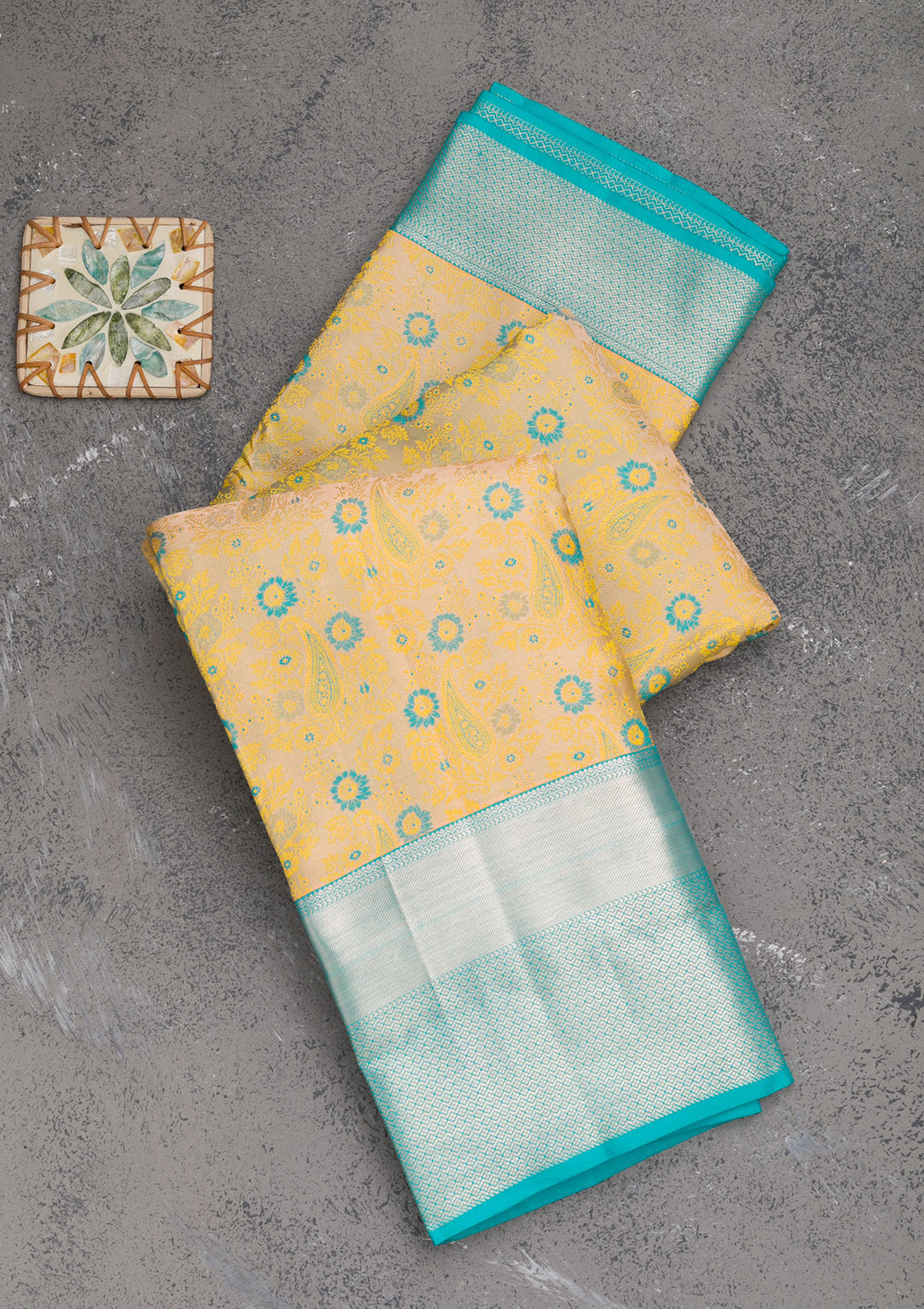Light Grey Zariwork Pure Silk Saree-Koskii