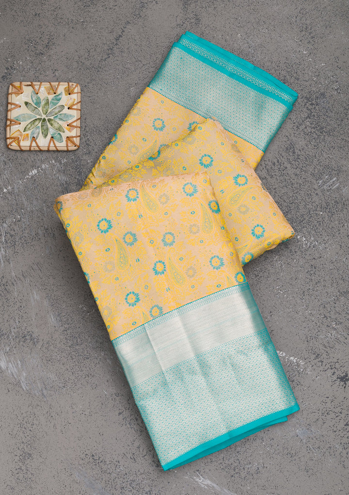 Light Grey Zariwork Pure Silk Saree-Koskii