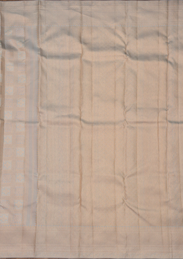 Light Grey Zariwork Pure Silk Saree