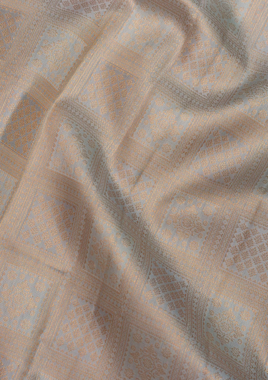 Light Grey Zariwork Pure Silk Saree