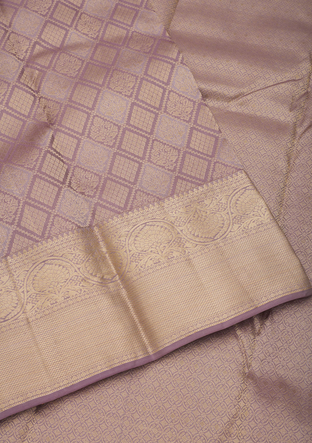 Light Grey Zariwork Pure Silk Saree