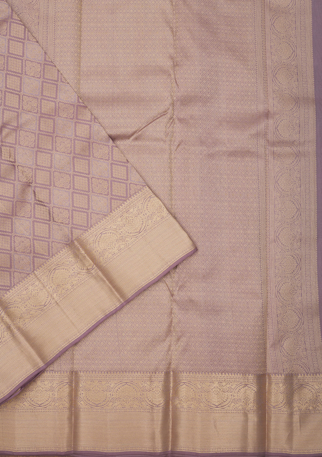 Light Grey Zariwork Pure Silk Saree