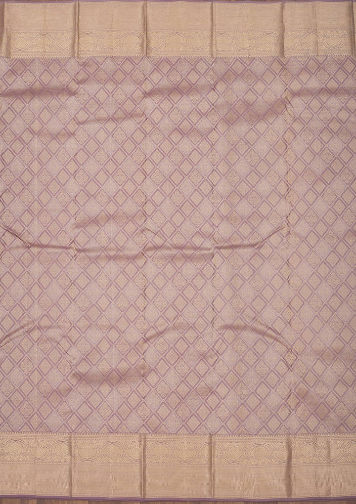 Light Grey Zariwork Pure Silk Saree