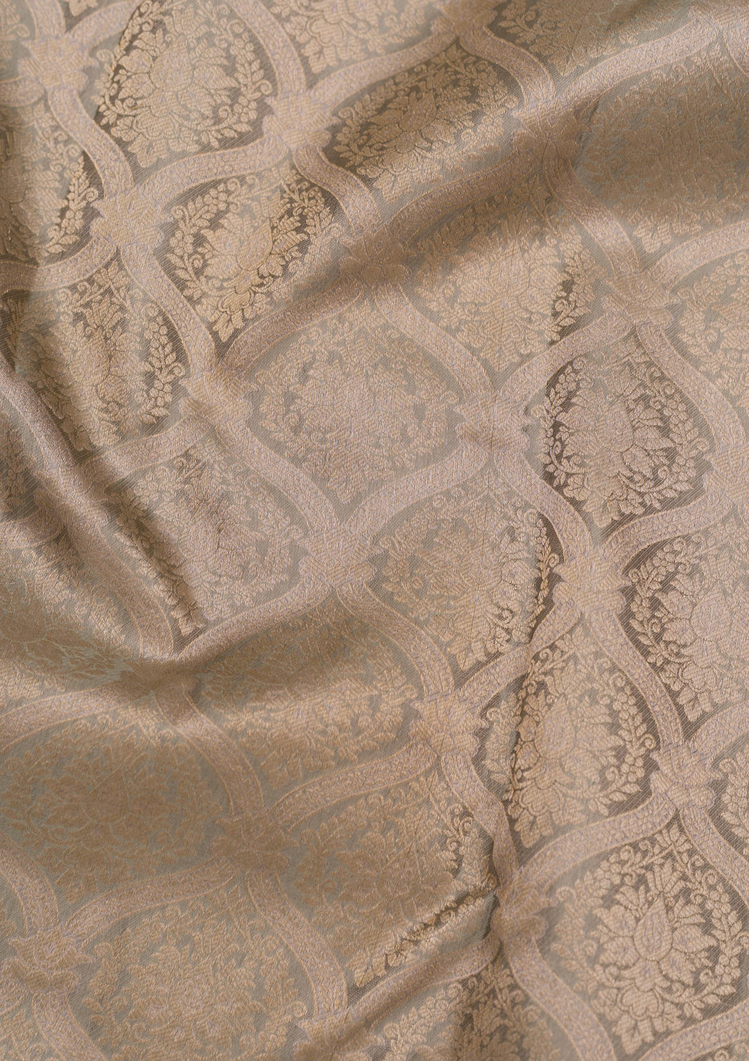 Light Grey Zariwork Pure Silk Saree