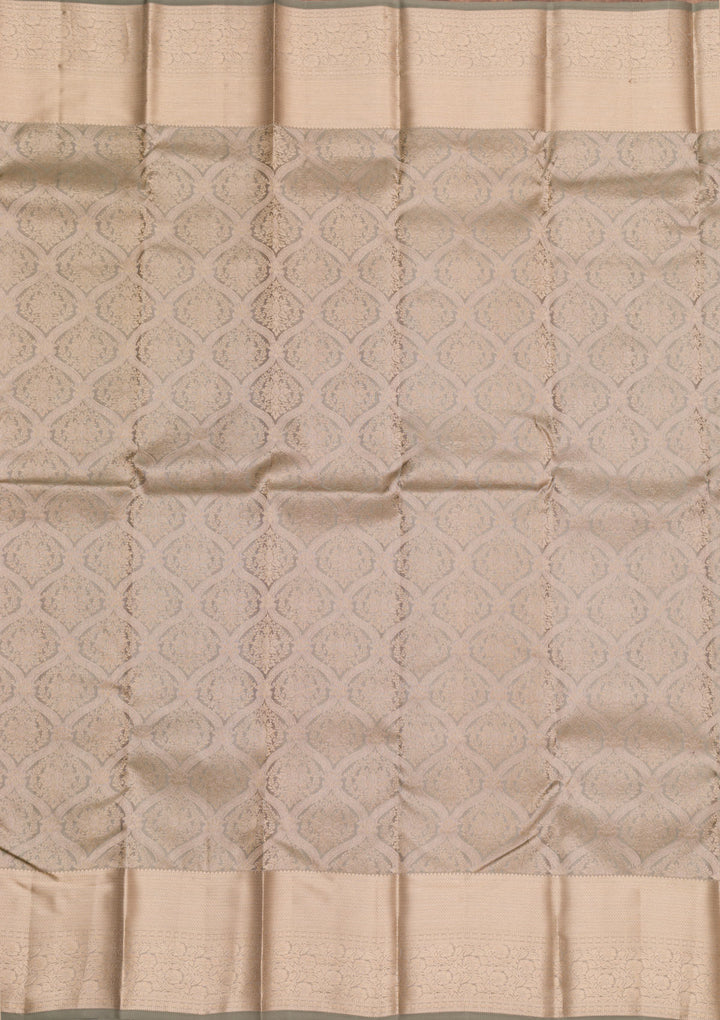 Light Grey Zariwork Pure Silk Saree