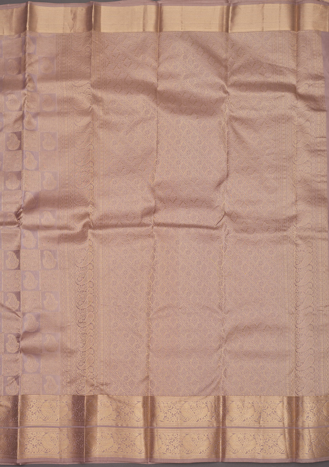 Light Grey Zariwork Pure Silk Saree