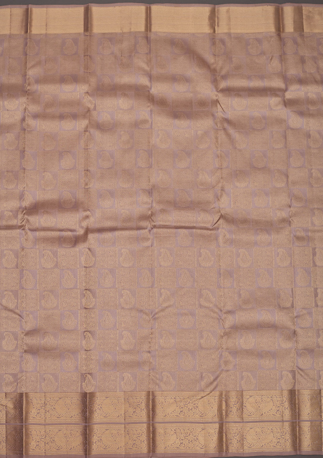 Light Grey Zariwork Pure Silk Saree