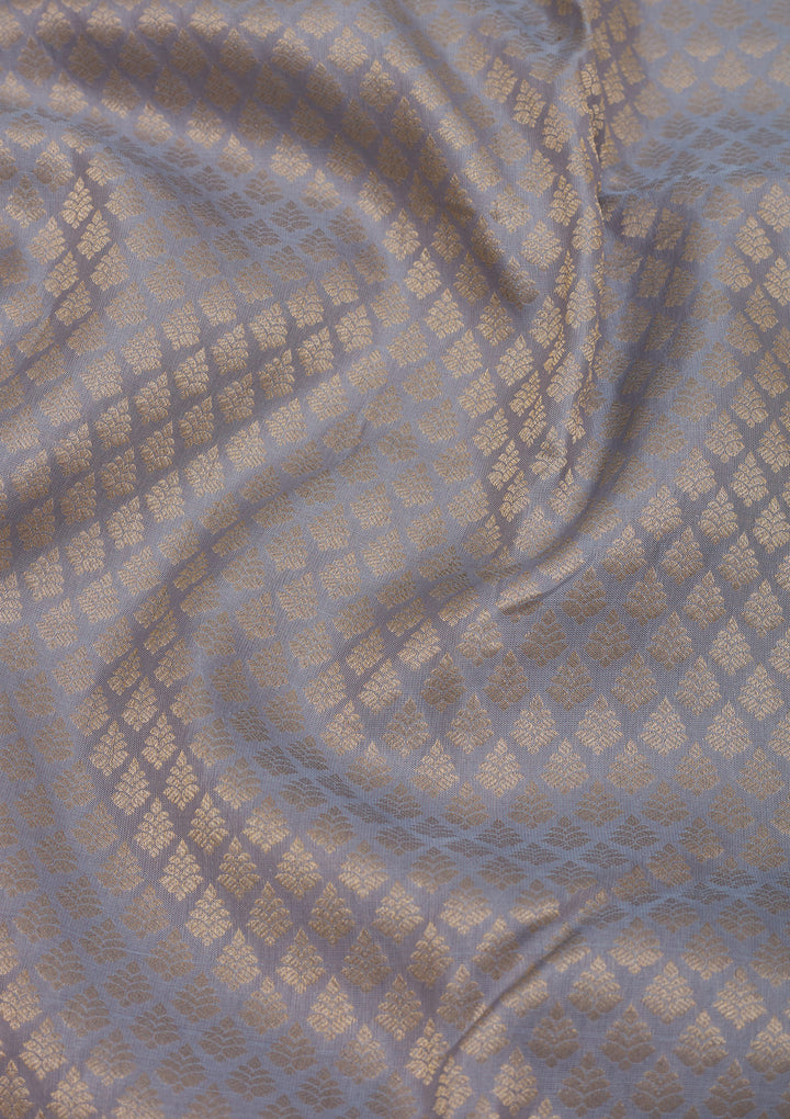 Light Grey Zariwork Pure Silk Saree