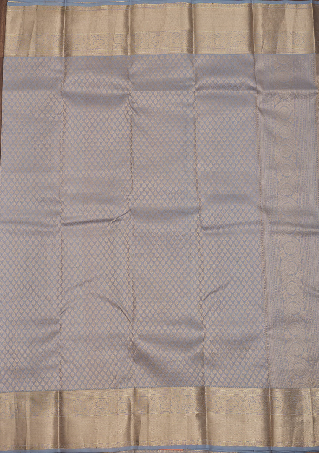 Light Grey Zariwork Pure Silk Saree