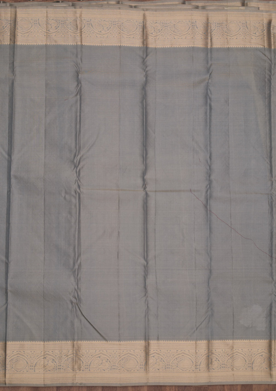 Light Grey Zariwork Pure Silk Saree