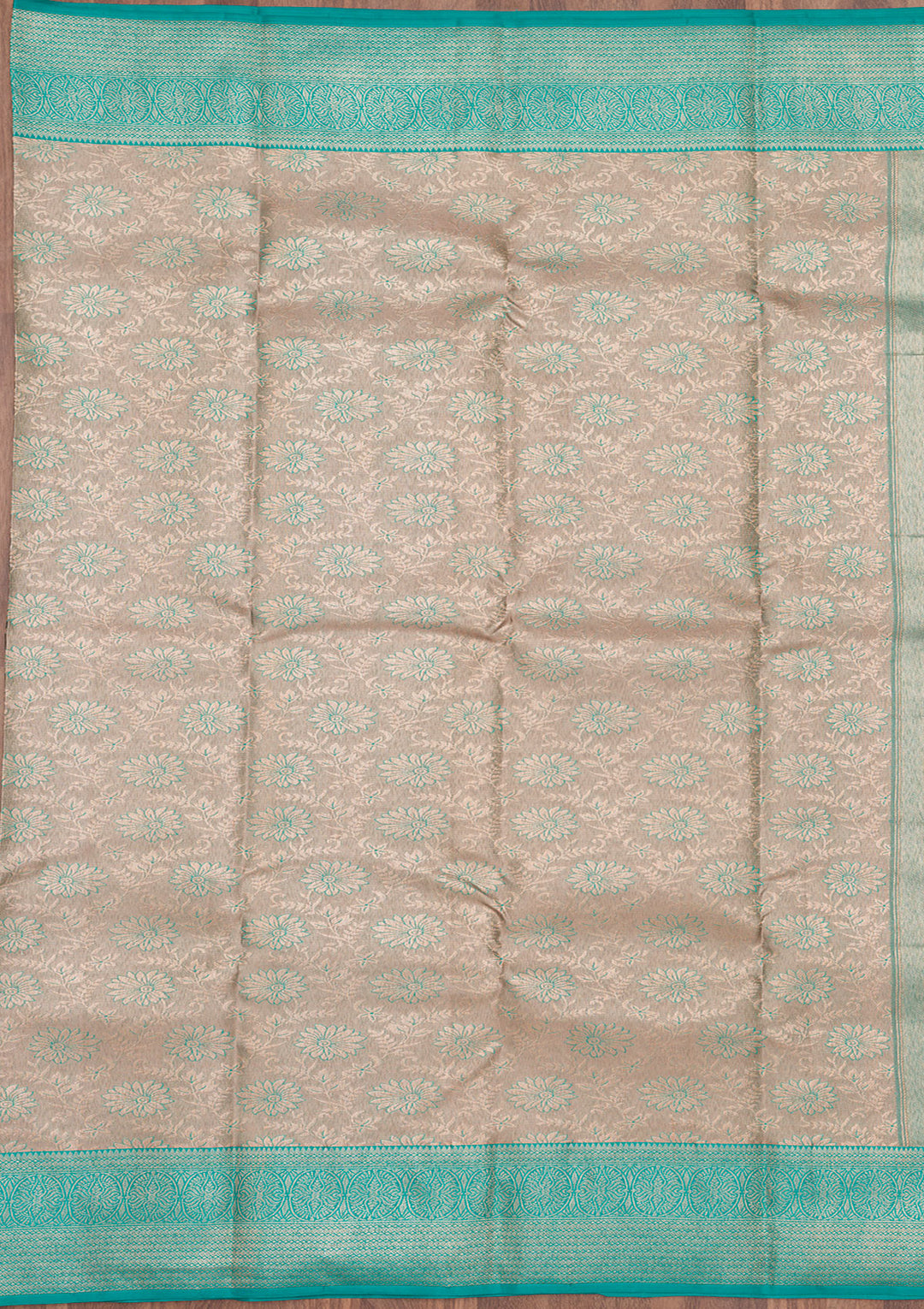Light Grey Zariwork Pure Silk Saree