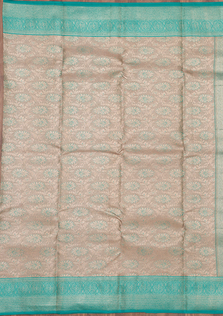 Light Grey Zariwork Pure Silk Saree