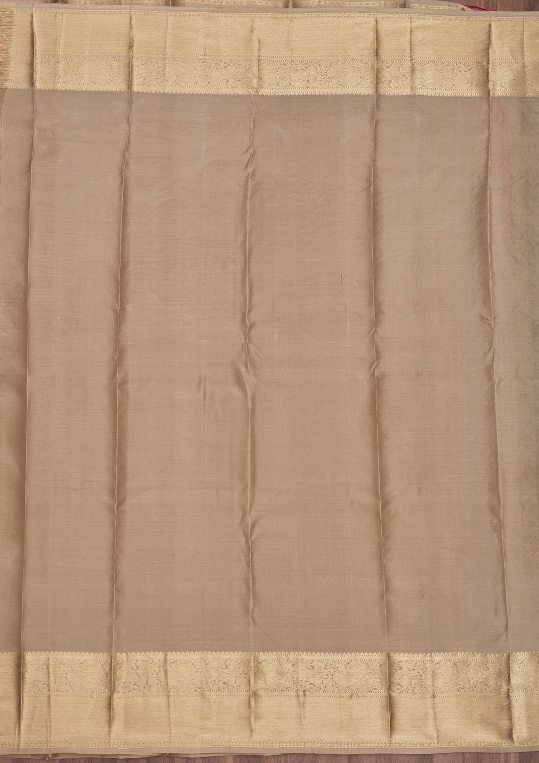 Light Brown Zariwork Pure Silk Saree
