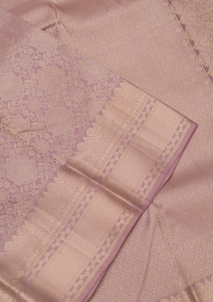 Light Grey Zariwork Pure Silk Saree
