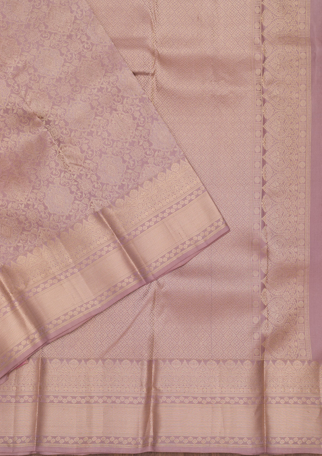 Light Grey Zariwork Pure Silk Saree