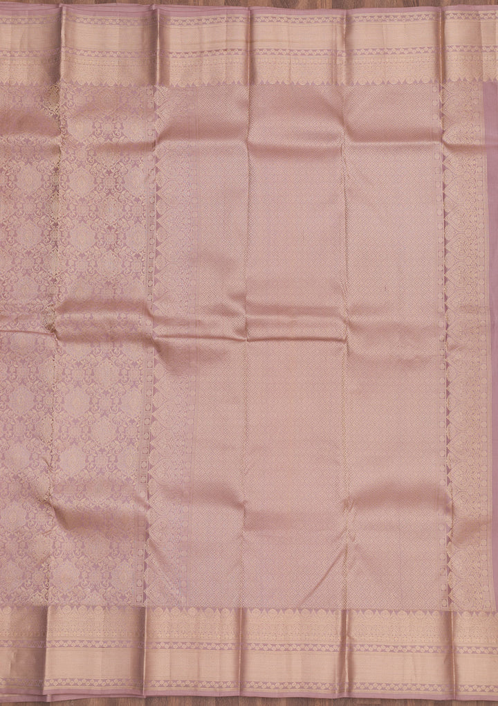 Light Grey Zariwork Pure Silk Saree