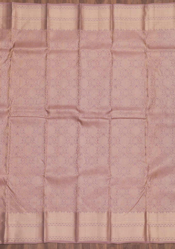 Light Grey Zariwork Pure Silk Saree
