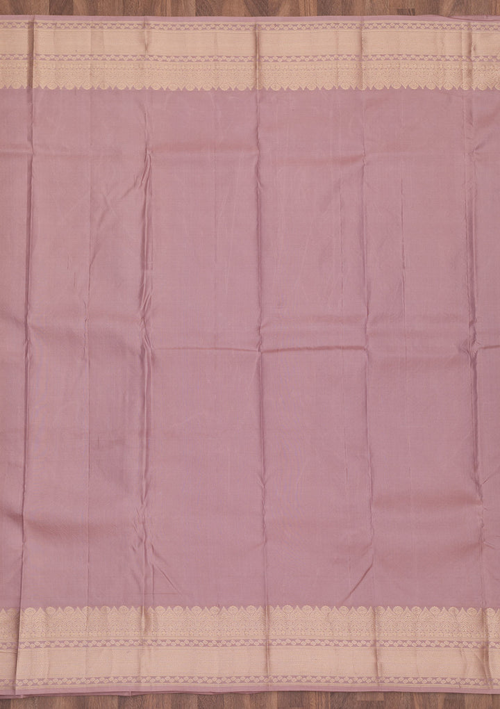 Light Grey Zariwork Pure Silk Saree