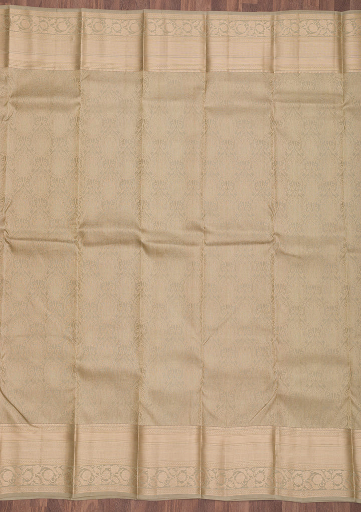 Light Grey Zariwork Pure Silk Saree