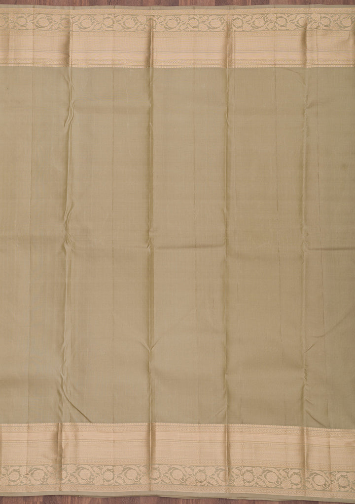 Light Grey Zariwork Pure Silk Saree