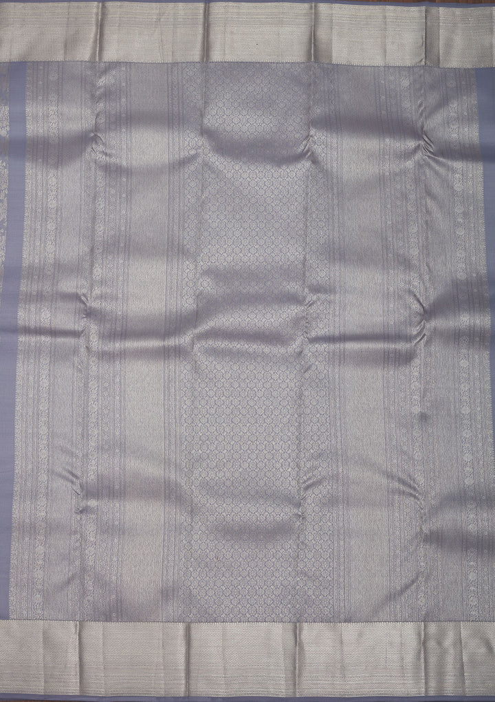 Grey Zariwork Pure Silk Saree