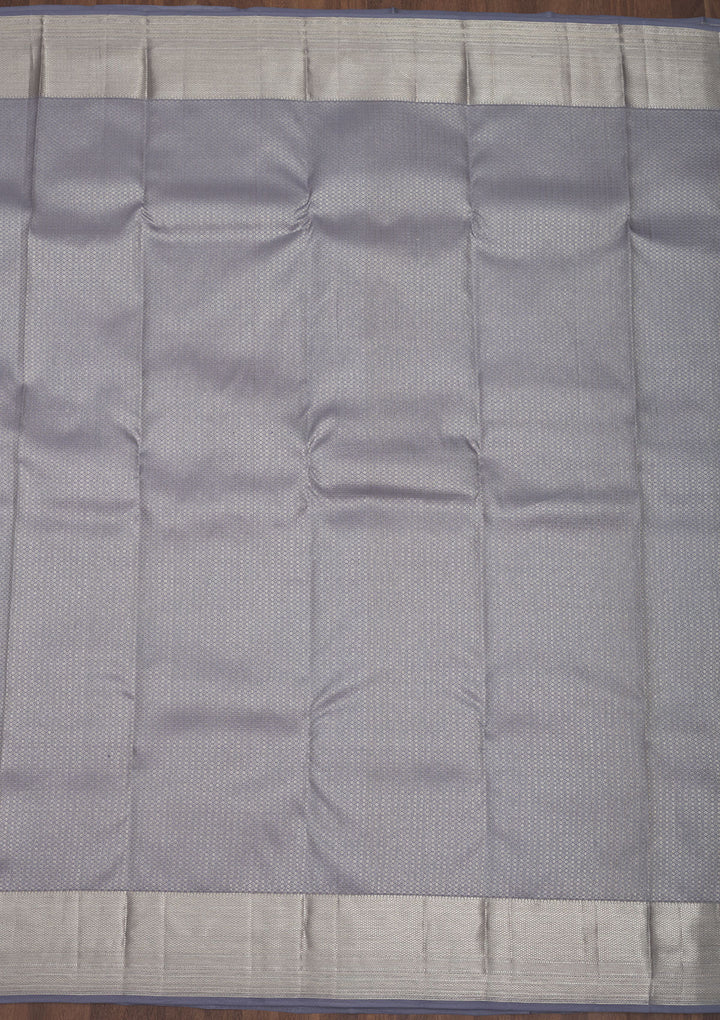 Grey Zariwork Pure Silk Saree