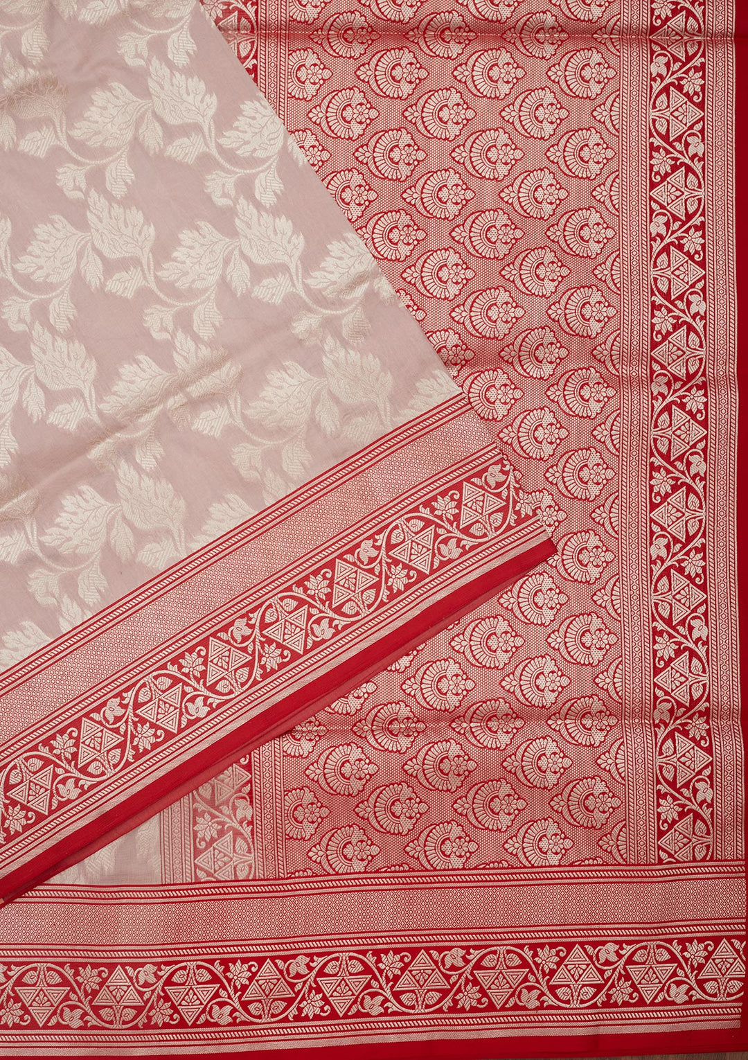 Light Grey Zariwork Pure Silk Saree