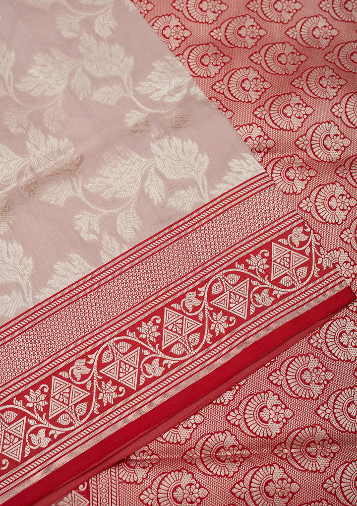 Light Grey Zariwork Pure Silk Saree