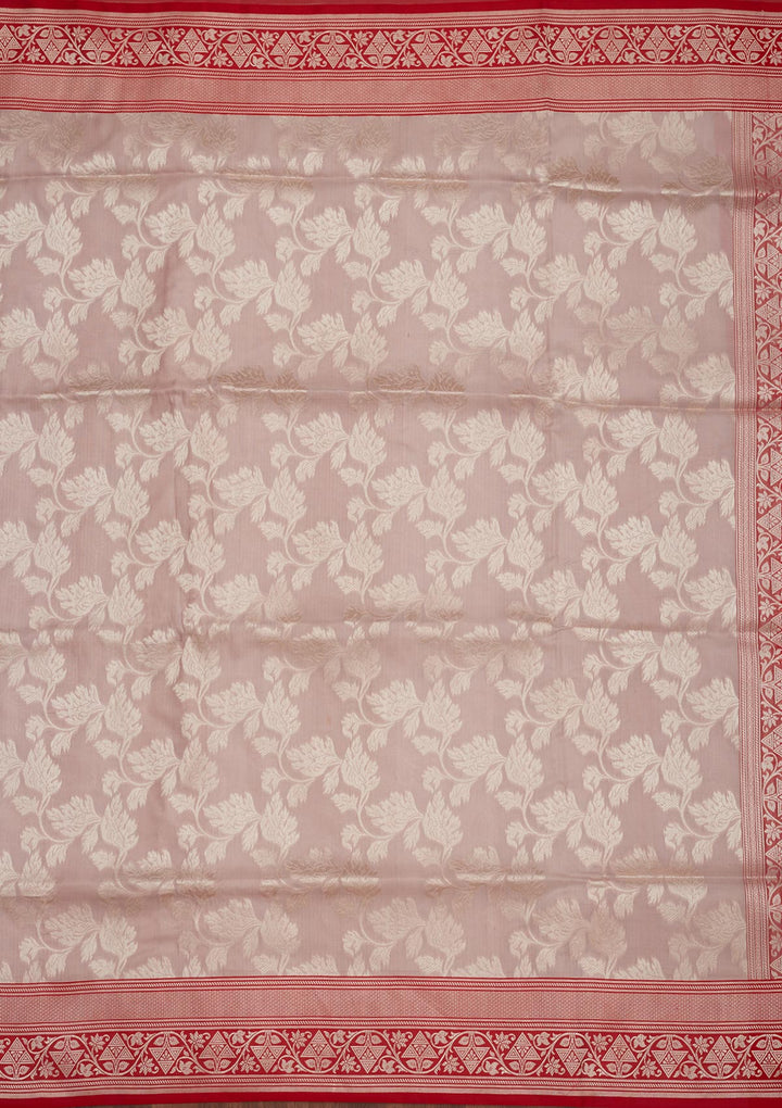 Light Grey Zariwork Pure Silk Saree