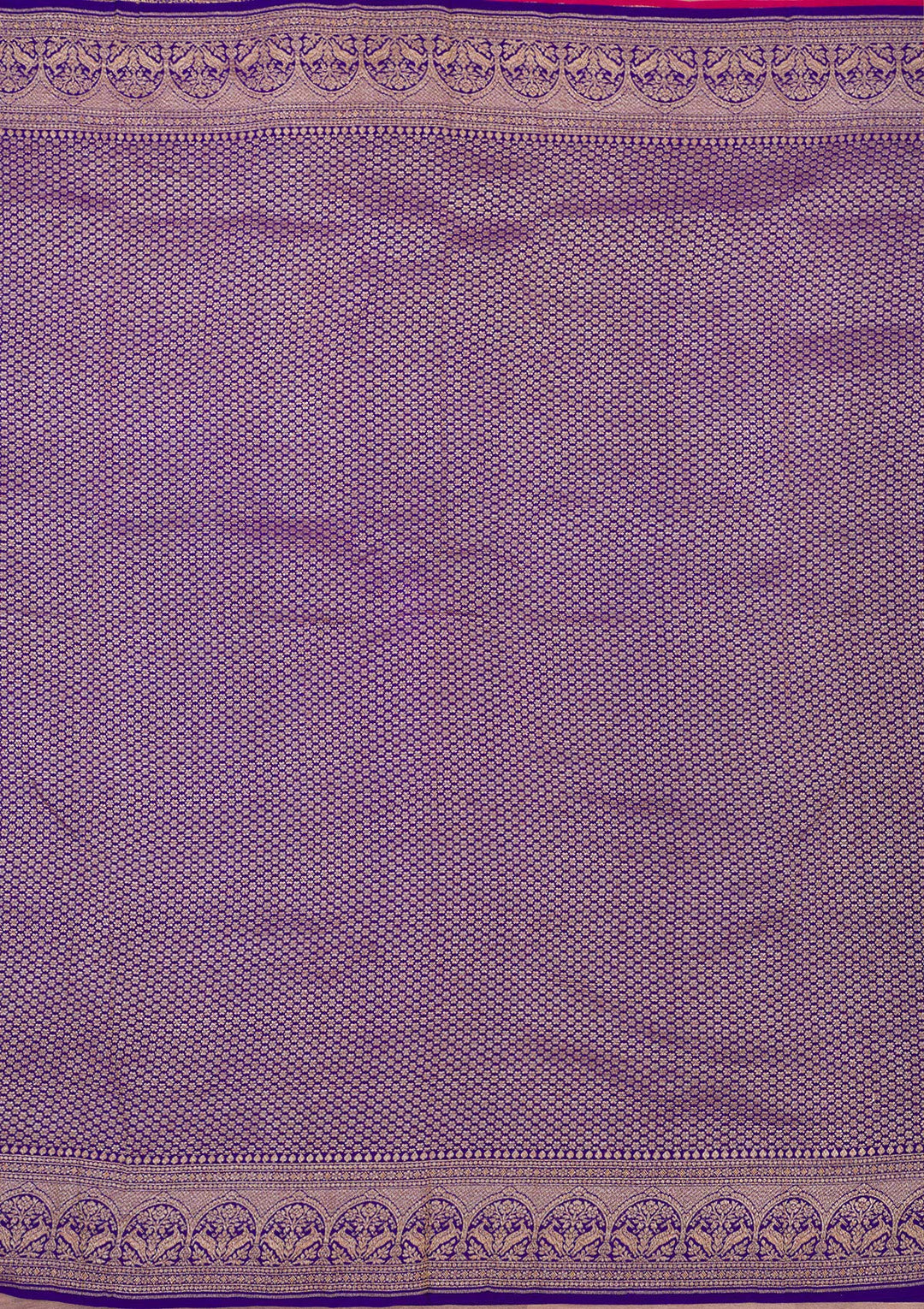 Magenta Pink Zariwork Art Silk Saree