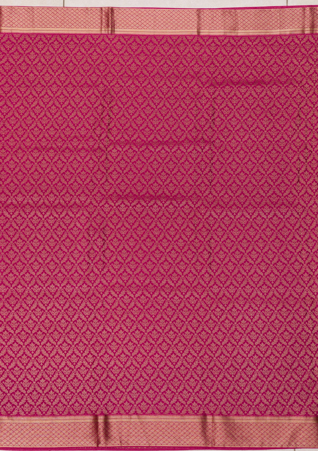Magenta Pink Zariwork Banarasi Pure Silk Saree