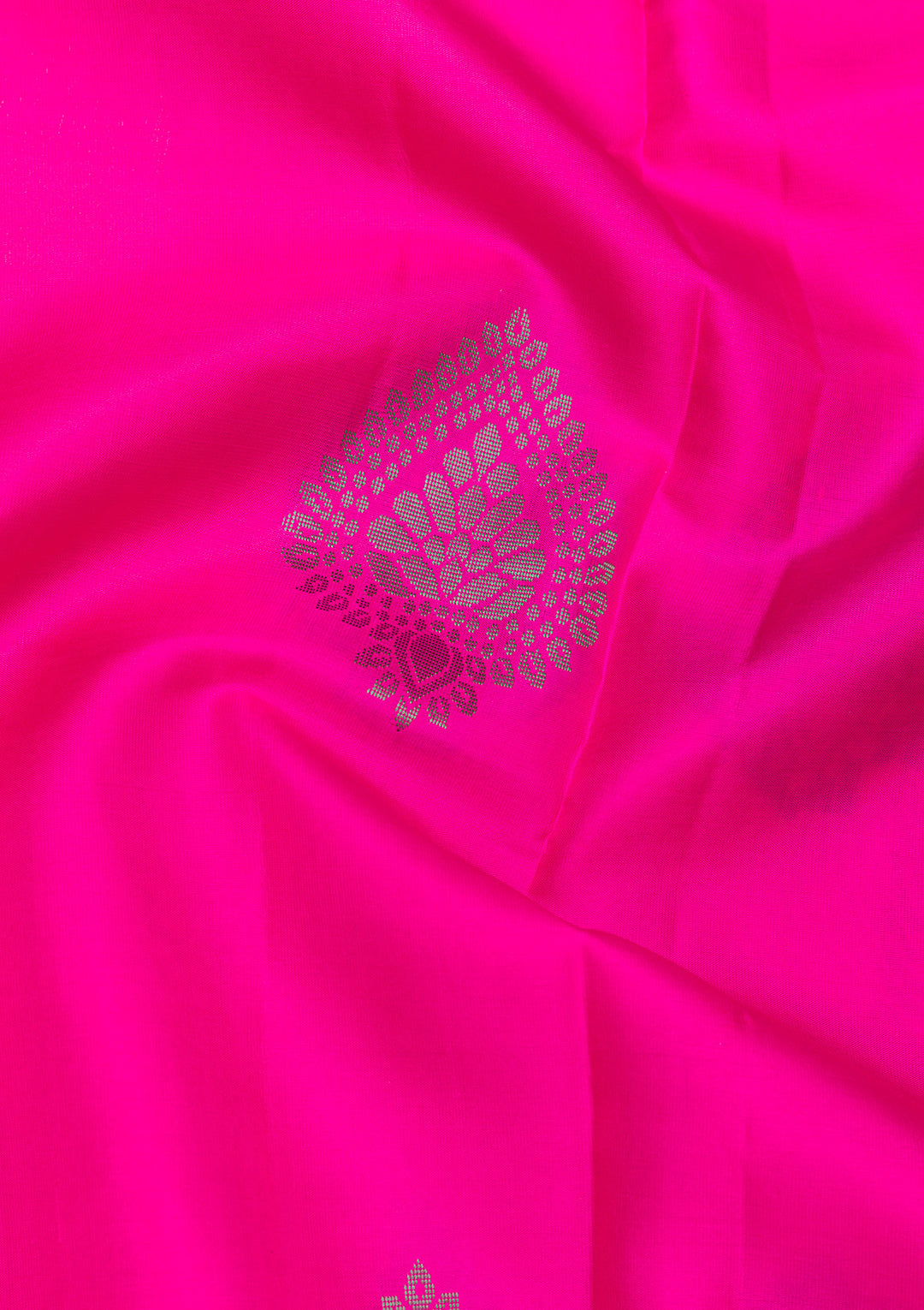 Magenta Pink Zariwork Pure Silk Saree