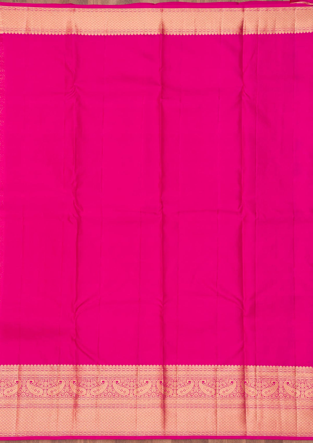Magenta Pink Zariwork Pure Silk Saree