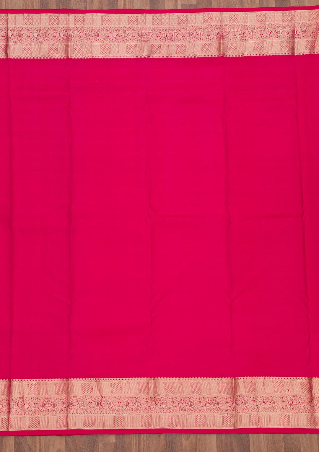 Magenta Pink Zariwork Pure Silk Saree