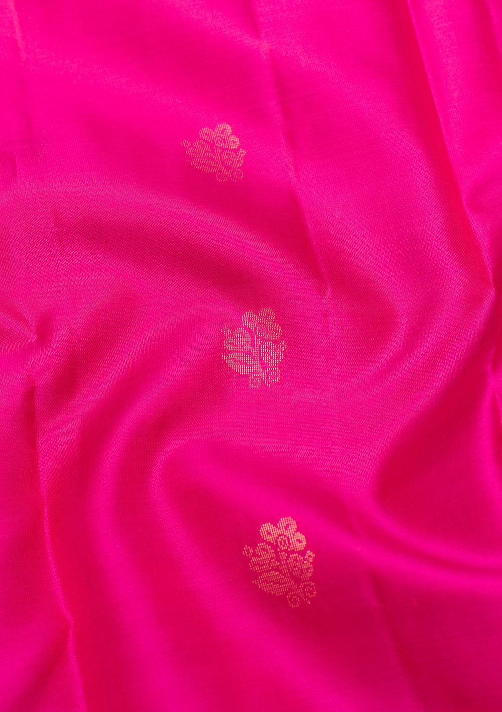 Magenta Pink Zariwork Pure Silk Saree-Koskii