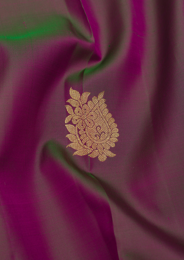 Magenta Pink Zariwork Banarasi Pure Silk Saree