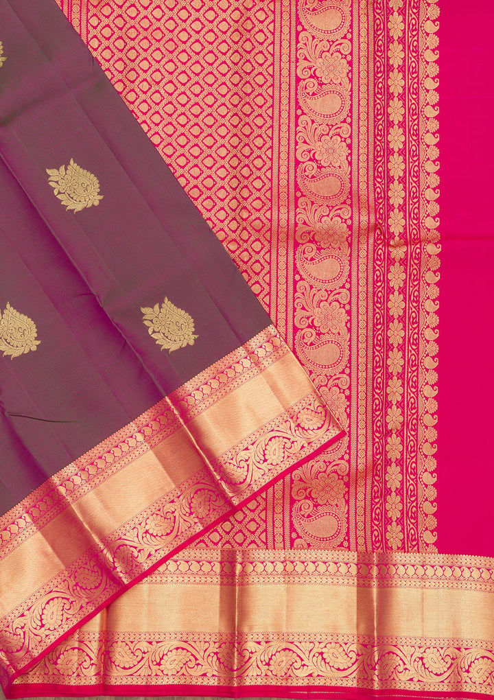 Magenta Pink Zariwork Banarasi Pure Silk Saree