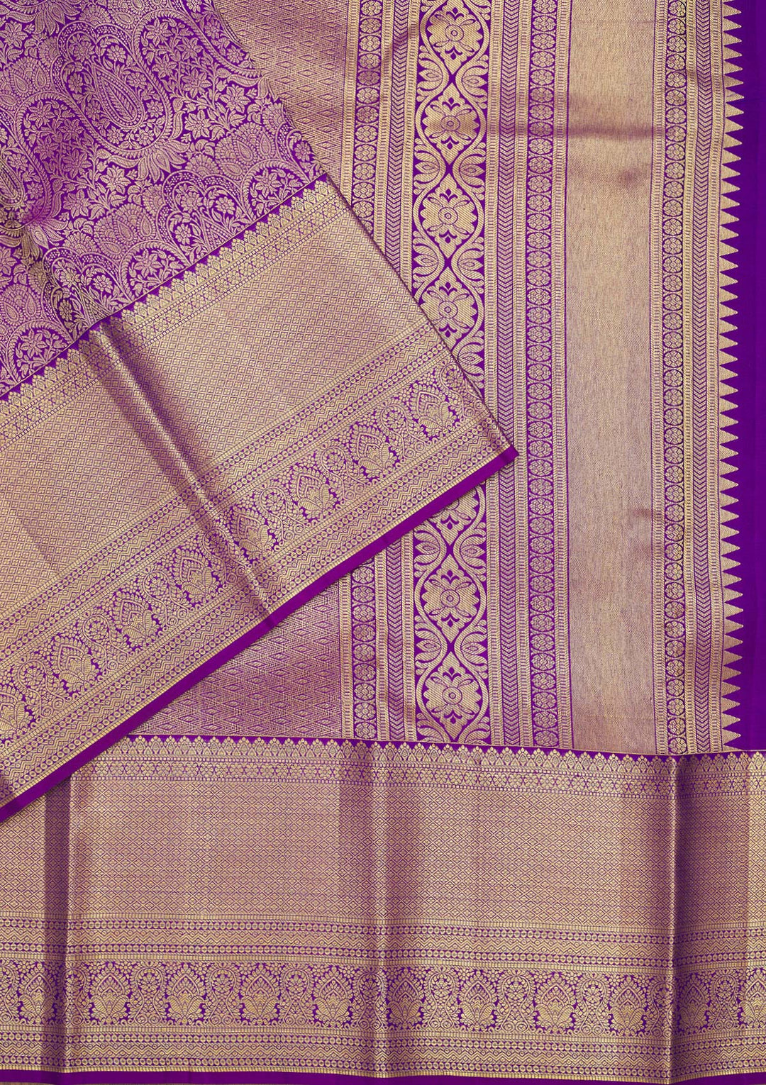 Magenta Pink Zariwork Pure Silk Saree