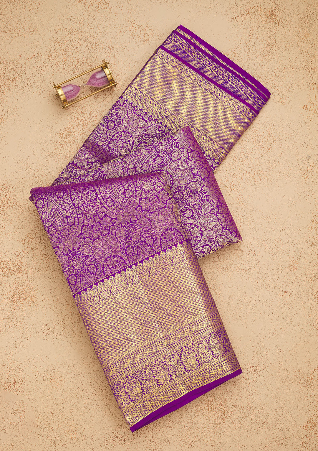 Magenta Pink Zariwork Pure Silk Saree